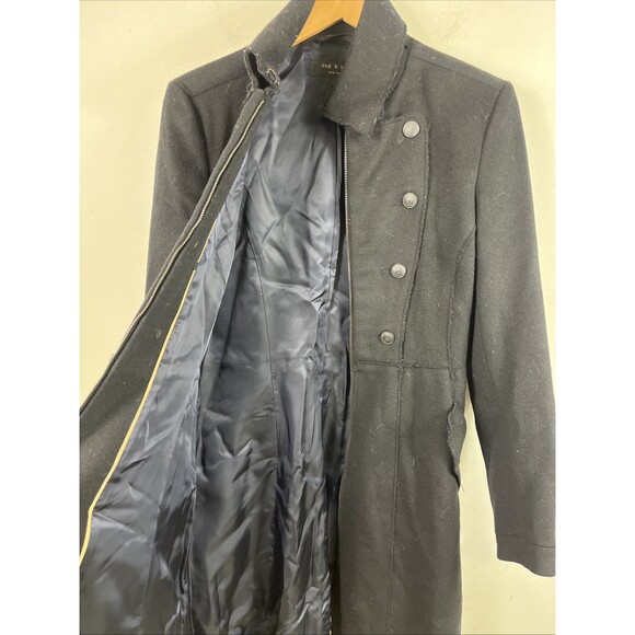 Rag & Bone Full Zip Distressed Wool Peacoat Trench Size 6 - Picture 13 of 14